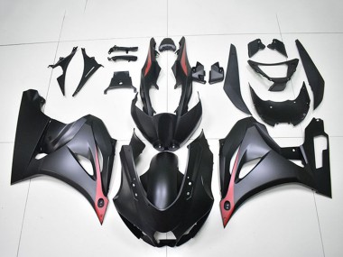 Shop 2017-2024 Suzuki GSXR 1000 Motorcycle Fairings - Matte Black Red