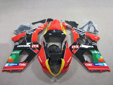 Shop 2003-2004 Suzuki GSXR 1000 Motorcycle Fairings - Red Yellow Green Black
