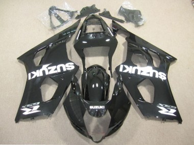 Shop 2003-2004 Suzuki GSXR 1000 Motorcycle Fairing - Glossy Black White Decal
