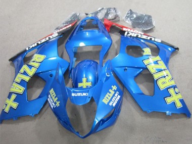 Shop 2003-2004 Suzuki GSXR 1000 Motorcycle Fairings - Blue Yellow Black Rizla