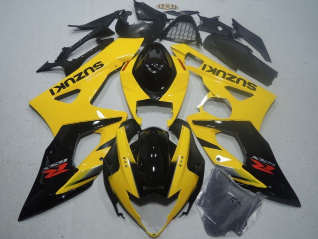 2005-2006 Suzuki GSXR 1000 Motorcycle Fairing - Yellow Glossy Black