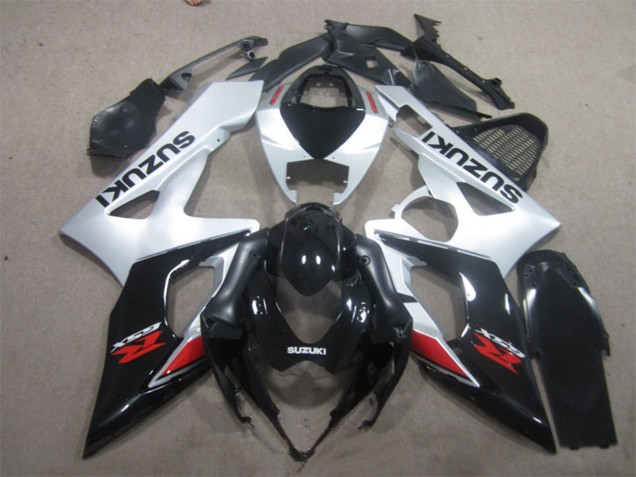 2005-2006 Suzuki GSXR 1000 Motorcycle Fairing - Glossy Black Silver Red