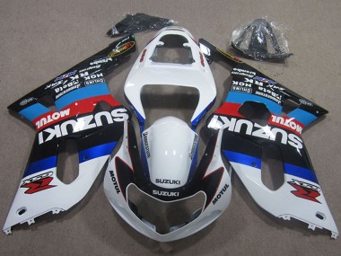 Shop 2001-2003 Suzuki GSXR 600 Motorcycle Fairings - White Blue Red Black Motul