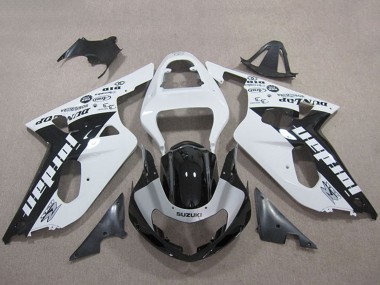 Shop 2001-2003 Suzuki GSXR 600 Motorcycle Fairings - White Glossy Black Jordan