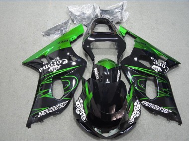 Shop 2001-2003 Suzuki GSXR 600 Motorcycle Fairings - Glossy Black Green Corona Extra Alstare