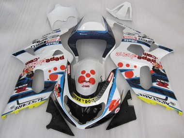 Shop 2001-2003 Suzuki GSXR 600 Motorcycle Fairings - White Blue Red Yellow Black Dark Dog