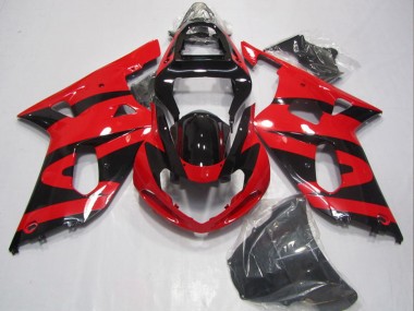 Shop 2001-2003 Suzuki GSXR 600 Motorcycle Fairings - Red Glossy Black