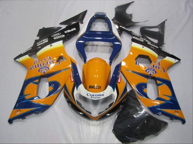 Shop 2001-2003 Suzuki GSXR 600 Motorcycle Fairings - Orange Blue Black Corona Extra