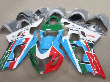 Shop 2004-2005 Suzuki GSXR 600 Motorcycle Fairings - White Blue Green Red Motul
