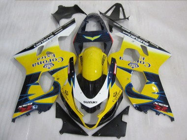 Shop 2004-2005 Suzuki GSXR 600 Motorcycle Fairings - Yellow White Blue Corona Extra