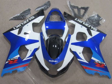 Shop 2004-2005 Suzuki GSXR 600 Motorcycle Fairings - White Blue Red