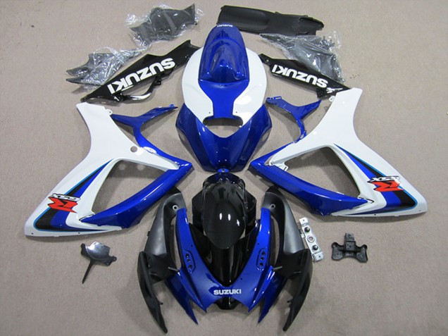 2006-2007 Suzuki GSXR 600 Motorcycle Fairings - White Blue Black Red