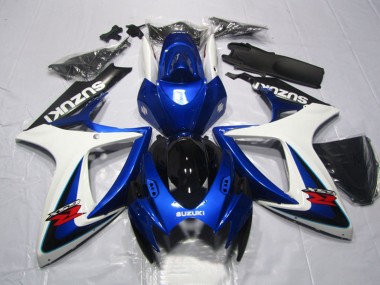 Shop 2006-2007 Suzuki GSXR 600 Motorcycle Fairings - White Blue Glossy Black Red