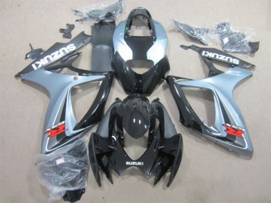 Shop 2006-2007 Suzuki GSXR 600 Motorcycle Fairings - Grey Glossy Black