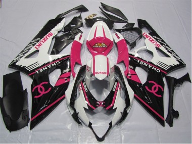 Shop 2006-2007 Suzuki GSXR 600 Motorcycle Fairings - White Pink Black Chanel