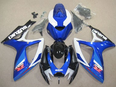 Shop 2006-2007 Suzuki GSXR 600 Motorcycle Fairing - White Blue Glossy Black Red