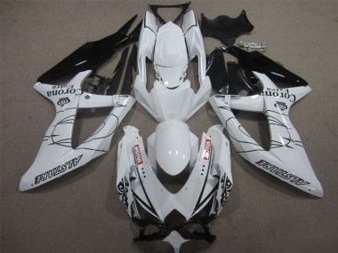 Shop 2008-2010 Suzuki GSXR 600 Motorcycle Fairings - White Black Corona Extra Motul