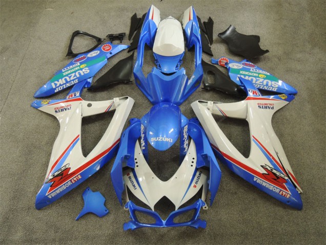 2008-2010 Suzuki GSXR 600 Motorcycle Fairings - White Blue Red Green