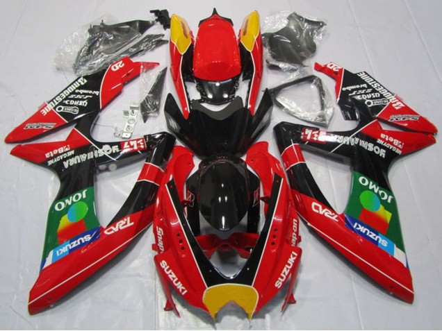 2008-2010 Suzuki GSXR 600 Motorcycle Fairings - Red Orange Blue Green Black JOMO
