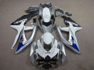 Shop 2008-2010 Suzuki GSXR 600 Motorcycle Fairings - Silver White Blue Black