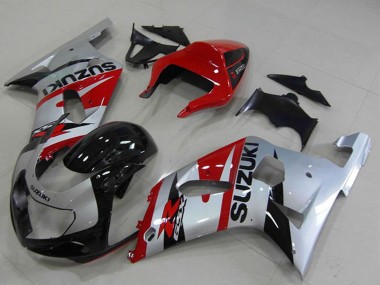 Shop 2001-2003 Suzuki GSXR 750 Motorcycle Fairings - Red Silver Black