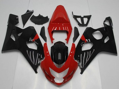Shop 2004-2005 Suzuki GSXR 750 Motorcycle Fairing - Red Glossy Black