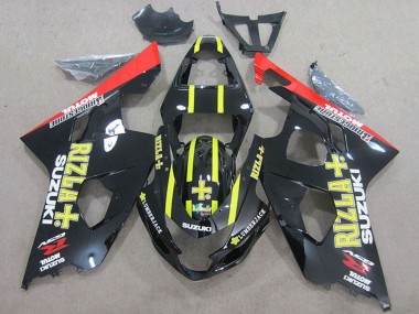 Shop 2004-2005 Suzuki GSXR 750 Motorcycle Fairings - Black Red Yellow Rizla