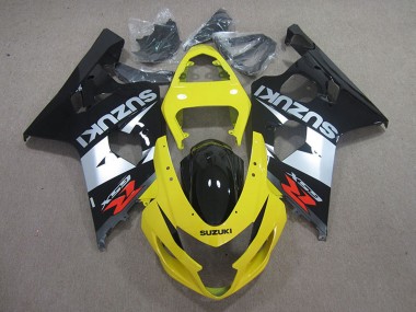 Shop 2004-2005 Suzuki GSXR 750 Motorcycle Fairings - Yellow Silver Black
