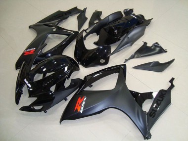 Shop 2006-2007 Suzuki GSXR 750 Motorcycle Fairings - Glossy Black Matte Black Red