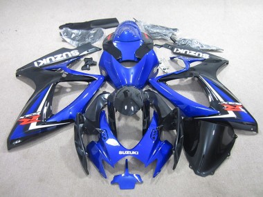 Shop 2006-2007 Suzuki GSXR 750 Motorcycle Fairings - Blue Glossy Black