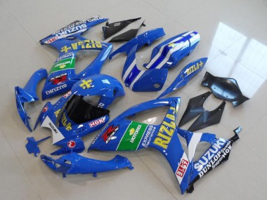Shop 2006-2007 Suzuki GSXR 750 Motorcycle Fairings - Blue White Green Black Gold Rizla