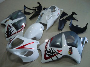 Shop 1996-2007 Suzuki GSXR 1300 Hayabusa Motorcycle Fairings - White Red Matte Grey