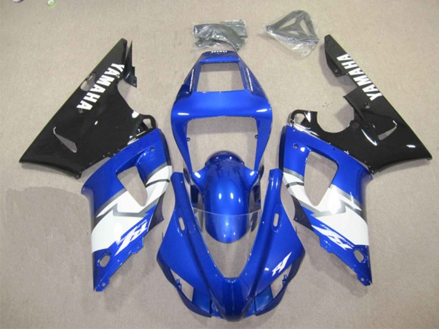 1998-1999 Yamaha YZF R1 Motorcycle Fairings - Blue White Glossy Black