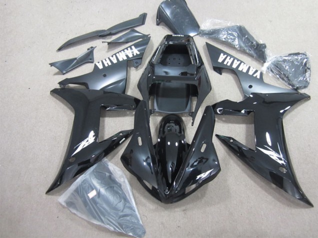 2002-2003 Yamaha YZF R1 Motorcycle Fairings - Glossy Black Matte Black White