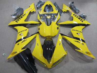 Shop 2004-2006 Yamaha YZF R1 Motorcycle Fairings - Yellow Glossy Black Dunlop