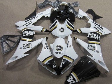 Shop 2004-2006 Yamaha YZF R1 Motorcycle Fairings - White Black Lucky Strike
