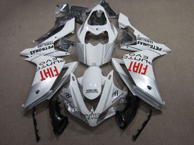 Shop 2007-2008 Yamaha YZF R1 Motorcycle Fairings - Silver White Red Fiat