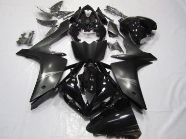 Shop 2007-2008 Yamaha YZF R1 Motorcycle Fairing - Glossy Black Matte Black
