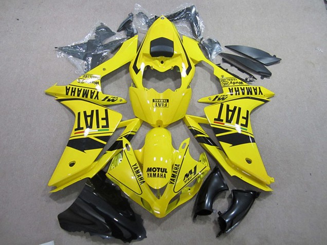2007-2008 Yamaha YZF R1 Motorcycle Fairings - Yellow Black Motul Fiat