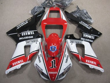 Shop 2009-2011 Yamaha YZF R1 Motorcycle Fairings - White Red Black Bridgestone Yamalube Semakin Didepan