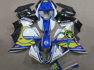 Shop 2009-2011 Yamaha YZF R1 Motorcycle Fairings - White Blue Yellow Green Monster Semakin Didepan