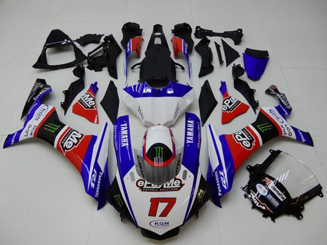 2015-2019 Yamaha YZF R1 Motorcycle Fairings - White Blue Red Black Green Monster