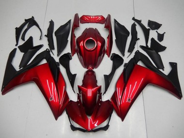 Shop 2015-2018 Yamaha YZF R3 Motorcycle Fairings - Red Matte Black