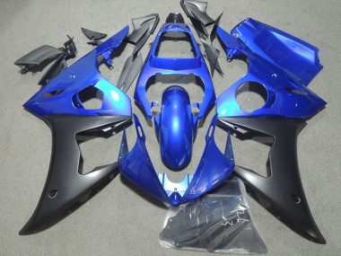 Shop 2003-2004 Yamaha YZF R6 Motorcycle Fairing - Blue Matte Black