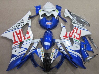 Shop 2008-2016 Yamaha YZF R6 Motorcycle Fairings - White Blue Red Motul Fiat